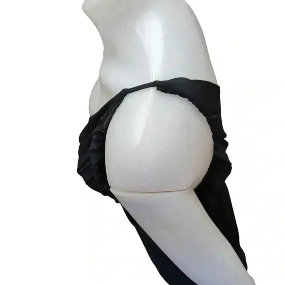 💥HOST PICK 💥 Halston Heritage Black Formal  One Shoulder Midi Dress Size Large - Picture 6 of 10